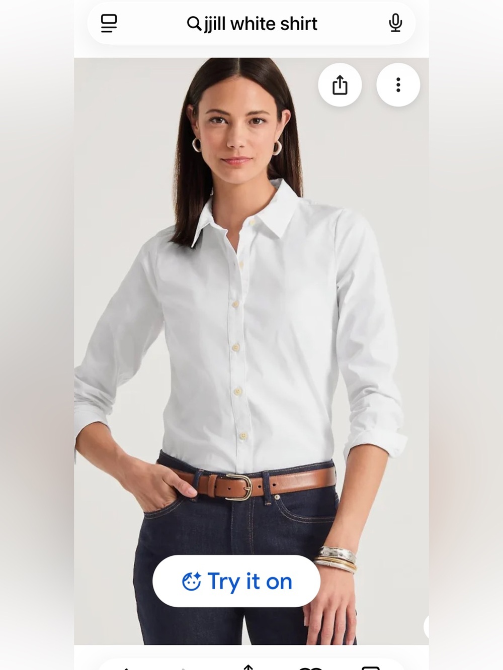 J. Jill White Button-Down Shirt
